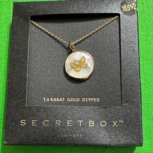 14k Gold Dipped Butterfly Necklace